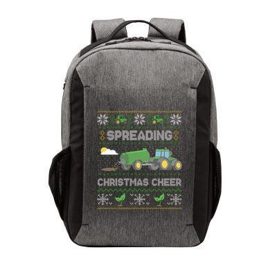 Spreading Christmas Cheer Farming Tractor Ugly Sweater Funny  Vector Backpack