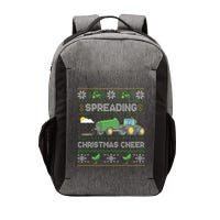 Spreading Christmas Cheer Farming Tractor Ugly Sweater Funny  Vector Backpack