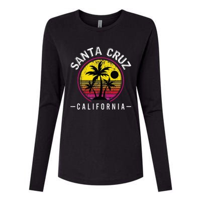 Santa Cruz California Sunset 70s 80s Surfer Summer Sun Womens Cotton Relaxed Long Sleeve T-Shirt