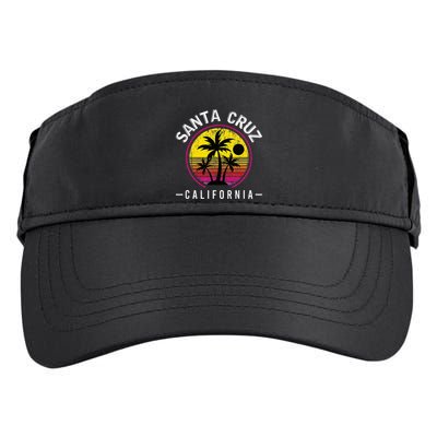 Santa Cruz California Sunset 70s 80s Surfer Summer Sun Adult Drive Performance Visor