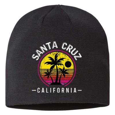 Santa Cruz California Sunset 70s 80s Surfer Summer Sun Sustainable Beanie