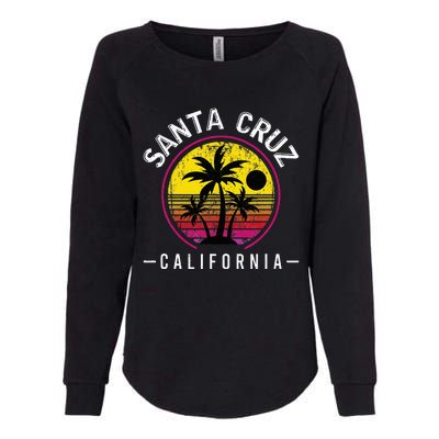 Santa Cruz California Sunset 70s 80s Surfer Summer Sun Womens California Wash Sweatshirt