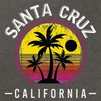 Santa Cruz California Sunset 70s 80s Surfer Summer Sun Cotton Canvas Backpack