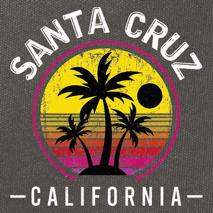 Santa Cruz California Sunset 70s 80s Surfer Summer Sun Cotton Canvas Backpack