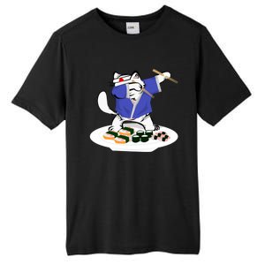 Sushi Chef Cute Gift Dabbing White Cat Cool Gift Tall Fusion ChromaSoft Performance T-Shirt