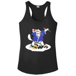 Sushi Chef Cute Gift Dabbing White Cat Cool Gift Ladies PosiCharge Competitor Racerback Tank