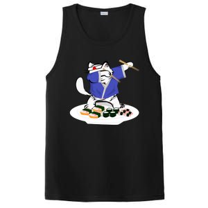 Sushi Chef Cute Gift Dabbing White Cat Cool Gift PosiCharge Competitor Tank