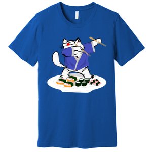 Sushi Chef Cute Gift Dabbing White Cat Cool Gift Premium T-Shirt