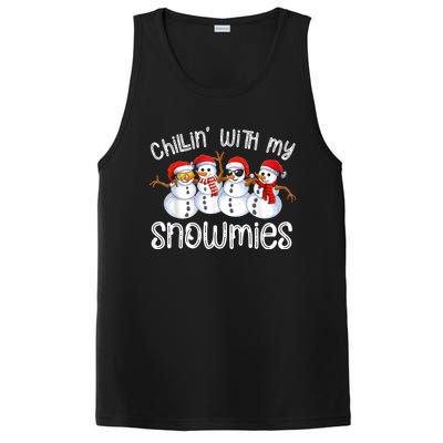 Snowman Christmas Chillin With My Snowmies Ugly Gift PosiCharge Competitor Tank