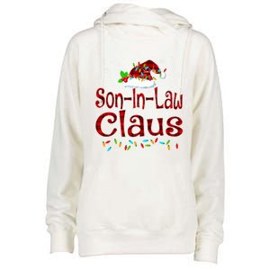 Soninlaw Claus Christmas Pajama Matching Family Xmas Light Gift Womens Funnel Neck Pullover Hood