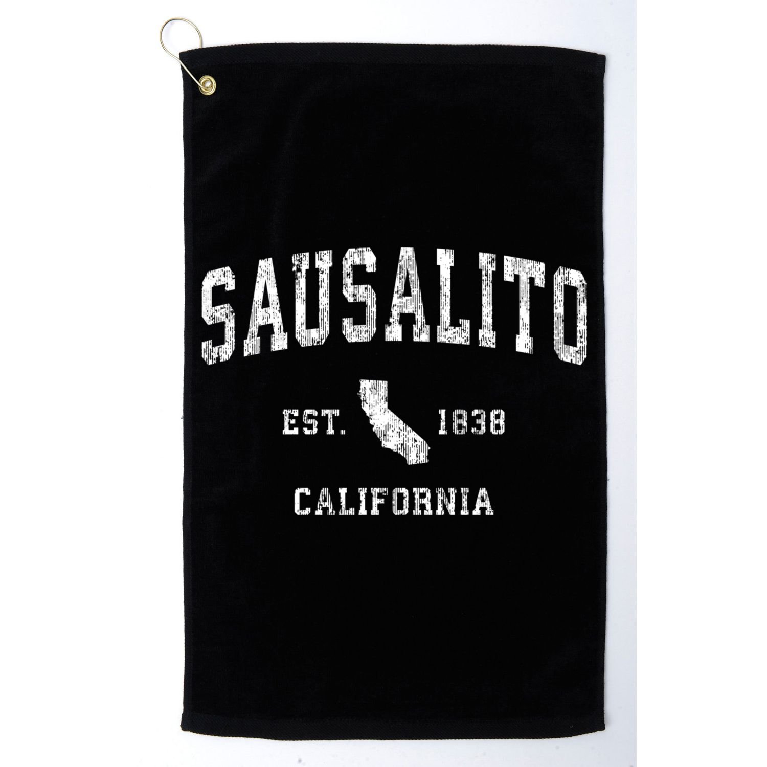 Sausalito California Ca Vintage Athletic Sports Golf Towel