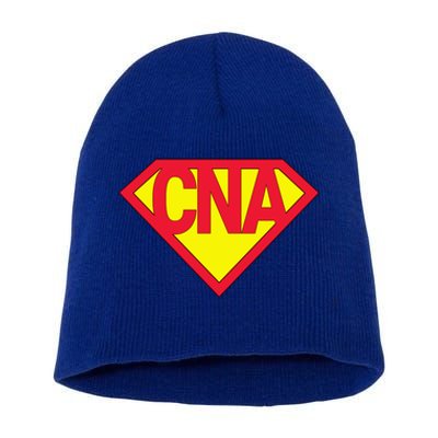 Super Cna Certified Nurse Assistant Superhero Gift Short Acrylic Beanie