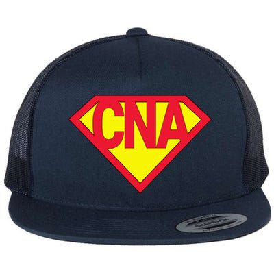 Super Cna Certified Nurse Assistant Superhero Gift Flat Bill Trucker Hat