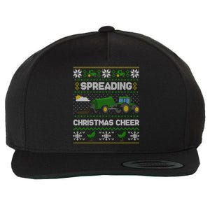 Spreading Christmas Cheer Farming Tractor Ugly Gift Wool Snapback Cap