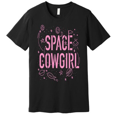 Space Cowgirl  Cow  70s Disco Preppy Cowgirl Premium T-Shirt