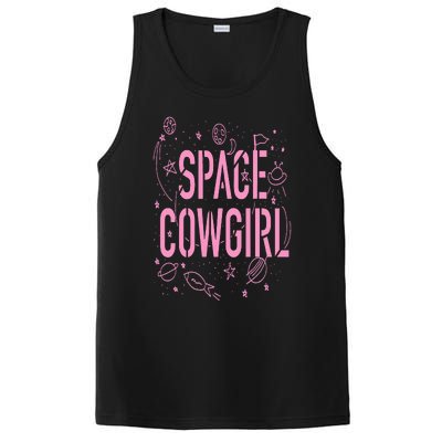 Space Cowgirl  Cow  70s Disco Preppy Cowgirl PosiCharge Competitor Tank