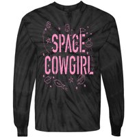 Space Cowgirl  Cow  70s Disco Preppy Cowgirl Tie-Dye Long Sleeve Shirt