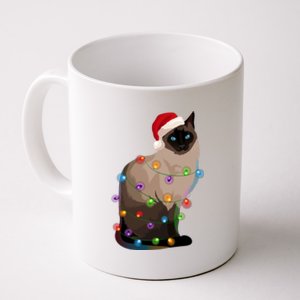 Siamese Cat Christmas Lights Xmas Cat Lover Great Gift Coffee Mug