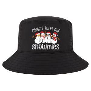 Snowman Christmas Chillin With My Snowmies Ugly Gift Cool Comfort Performance Bucket Hat