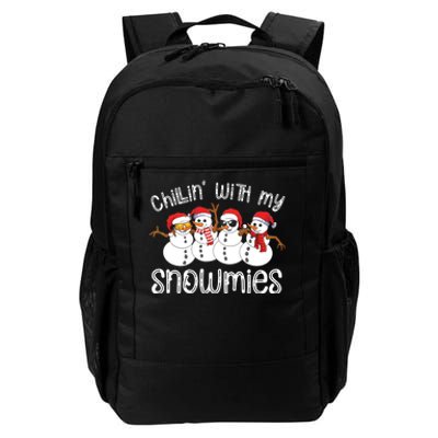 Snowman Christmas Chillin With My Snowmies Ugly Gift Daily Commute Backpack