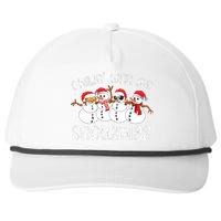 Snowman Christmas Chillin With My Snowmies Ugly Gift Snapback Five-Panel Rope Hat