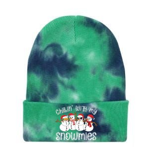 Snowman Christmas Chillin With My Snowmies Ugly Gift Tie Dye 12in Knit Beanie