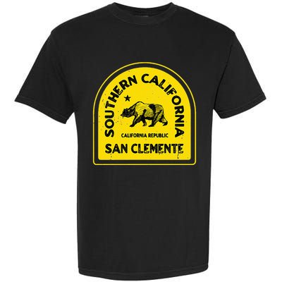 San Clemente Ca Vintage Style Southern California Garment-Dyed Heavyweight T-Shirt