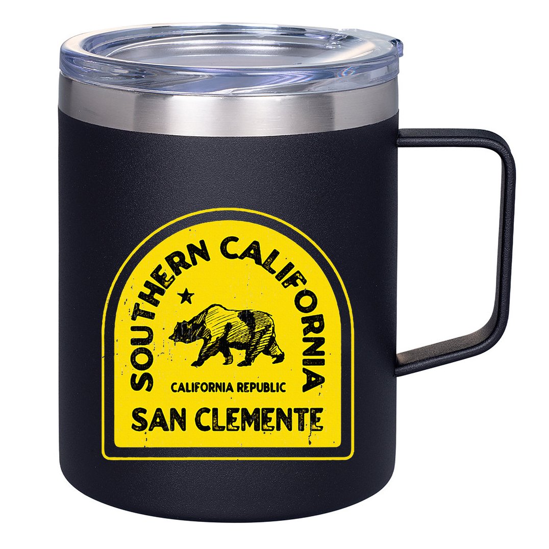 San Clemente Ca Vintage Style Southern California 12oz Stainless Steel Coffee Mug