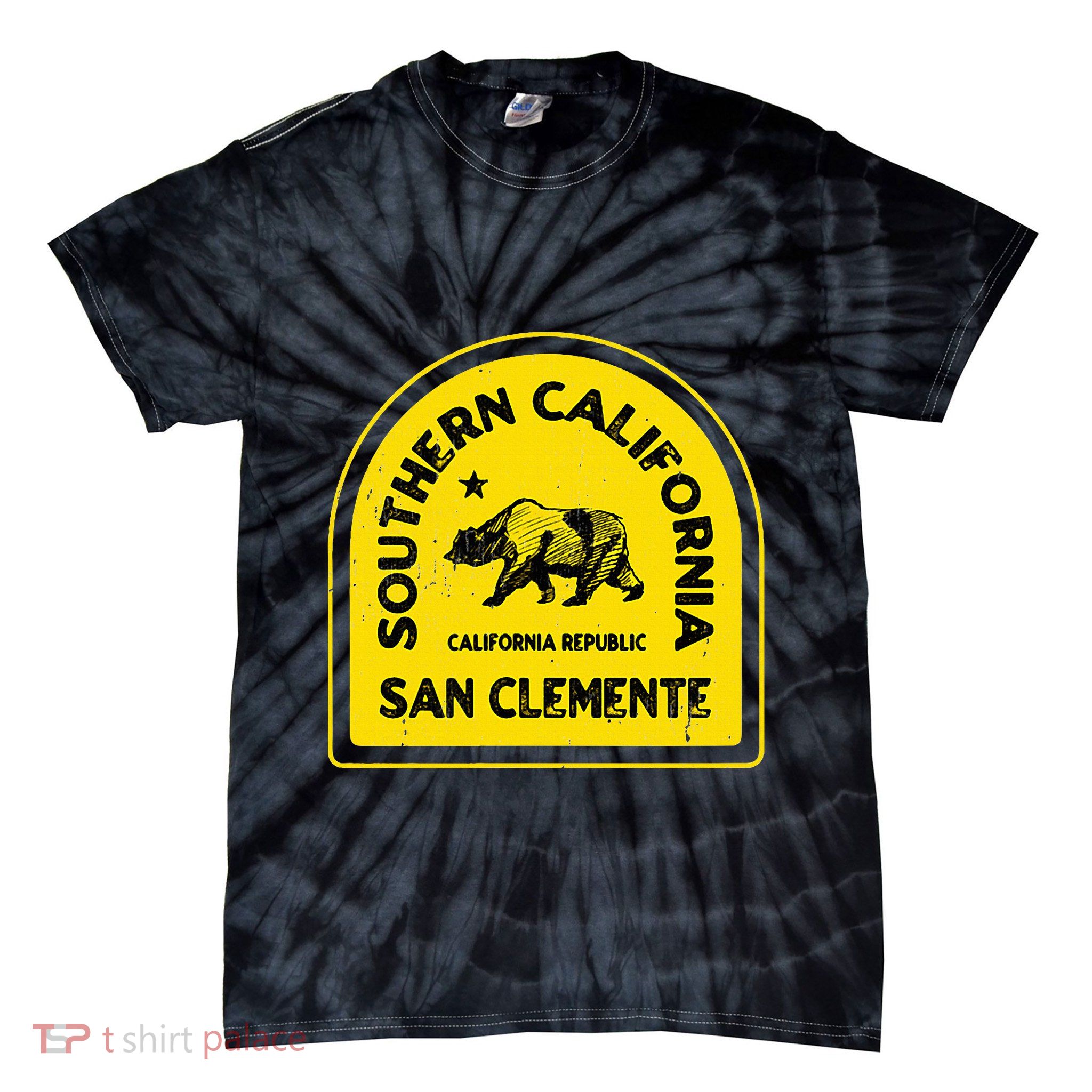 San Clemente Ca Vintage Style Southern California Tie-Dye T-Shirt