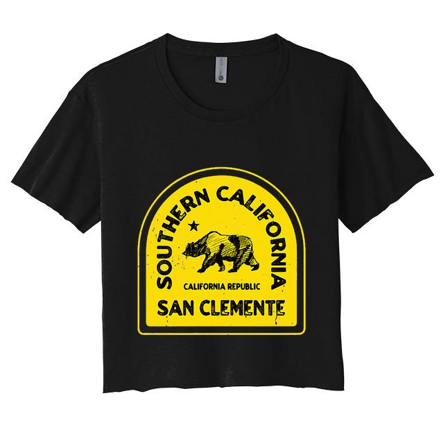 San Clemente Ca Vintage Style Southern California Crop Top