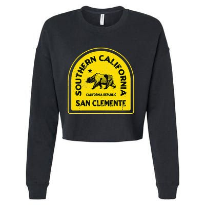 San Clemente Ca Vintage Style Southern California Cropped Pullover Crew
