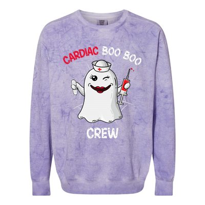 Spooky Cardiac Crew Halloween Nurse Costume Colorblast Crewneck Sweatshirt