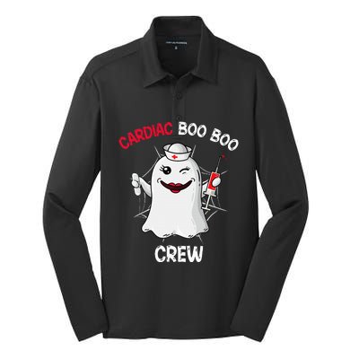 Spooky Cardiac Crew Halloween Nurse Costume Silk Touch Performance Long Sleeve Polo