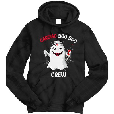 Spooky Cardiac Crew Halloween Nurse Costume Tie Dye Hoodie