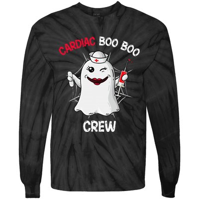 Spooky Cardiac Crew Halloween Nurse Costume Tie-Dye Long Sleeve Shirt