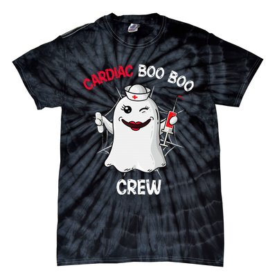 Spooky Cardiac Crew Halloween Nurse Costume Tie-Dye T-Shirt