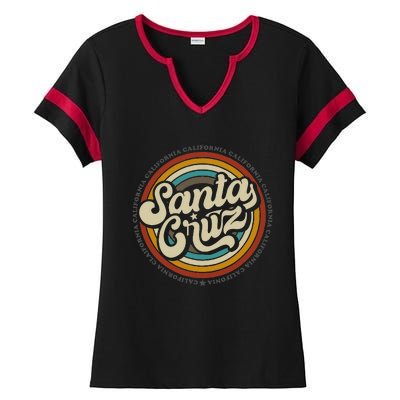 Santa Cruz city in California CA vintage  Ladies Halftime Notch Neck Tee