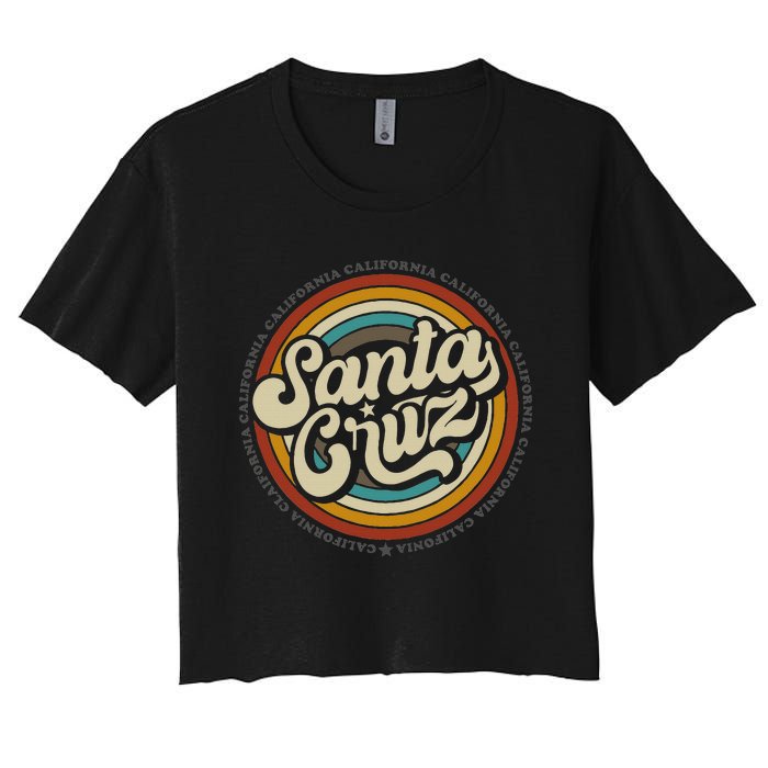 Santa Cruz city in California CA vintage  Women's Crop Top Tee