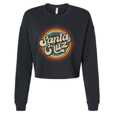 Santa Cruz city in California CA vintage  Cropped Pullover Crew