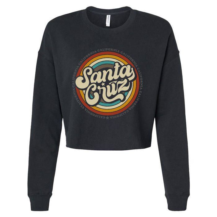 Santa Cruz city in California CA vintage  Cropped Pullover Crew