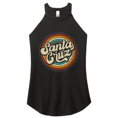 Santa Cruz city in California CA vintage  Women's Perfect Tri Rocker Tank