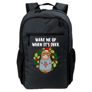 Sarcastic Christmas Cat Wake Me Up Matching Family Christmas Gift Daily Commute Backpack