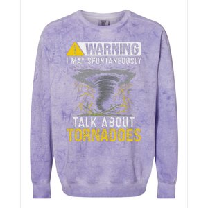 Storm Chaser Costume Tornado For Meteorologist Tornado Colorblast Crewneck Sweatshirt