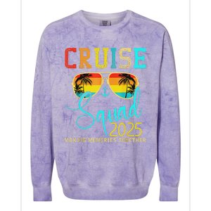 Squad Crew Cruise 2025 Summer Vacation Matching Colorblast Crewneck Sweatshirt