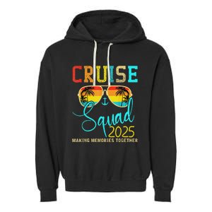 Squad Crew Cruise 2025 Summer Vacation Matching Garment-Dyed Fleece Hoodie