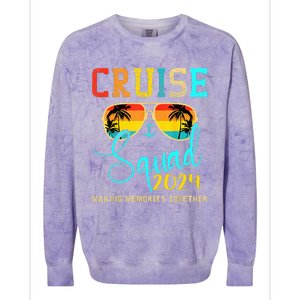 Squad Crew Cruise 2024 Summer Vacation Matching Family Group Colorblast Crewneck Sweatshirt