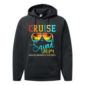 Squad Crew Cruise 2024 Summer Vacation Matching Family Group Performance Fleece Hoodie