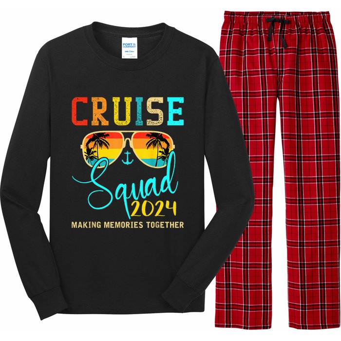 Squad Crew Cruise 2024 Summer Vacation Matching Family Group Long Sleeve Pajama Set