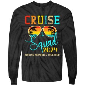 Squad Crew Cruise 2024 Summer Vacation Matching Family Group Tie-Dye Long Sleeve Shirt