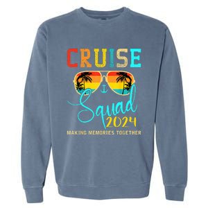 Squad Crew Cruise 2024 Summer Vacation Matching Family Group Garment-Dyed Sweatshirt